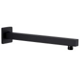 Gossi brat suport de dus, patrat, negru, 30 cm, otel inoxidabil 201