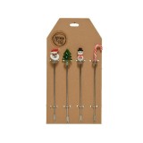 Cumpara ieftin Tepuse - Alloy Tapas Pick - Santa - Snowman - Tree- Candy stick | Kaemingk