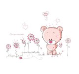 Cumpara ieftin Sticker decorativ, Ursulet, Love you every day, 100 cm, 713STK