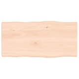 Cumpara ieftin Blat masa 80x40x(2-4) cm lemn stejar netratat contur organic