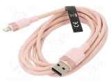 Cablu USB 2.0 Apple Lightning - VENTION, 2m, USB A nichelat