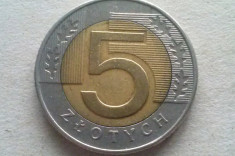 MONEDA 5 ZLOTY 1994-POLONIA foto