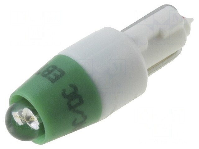 Lampă LED verde T5 24V 1 diodă