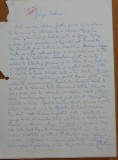 Manuscris Șerban Cioculescu, 4 foi, o evocare a lui George Coșbuc