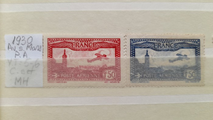 1930 France PA YT=5,6 MH orig.gum perfect