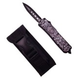 Briceag de vanatoare automat DEPOX&reg;, Muertos Fiesta, 22 cm, negru, husa inclusa