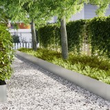 vidaXL Margini Gazon Otel Zincat, 20 buc, 100x0.5x30 cm, Gri Argintiu, Bordura Gradina, Rezistent Apa