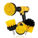 Set 3 Perii Curatare Mocheta &amp; Tapiterie Auto, Uz Casnic/Profesional, Nylon, Galben