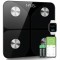 Cantar Electronic Inteligent De Baie Cu Aplicatie Smart, Corporal, Ecran Digital Iluminat, Puls, Suporta Maxim 180 Kg, Baterii, Negru - CN