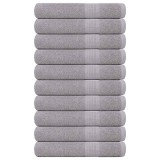 VidaXL Prosoape 10 buc Gri 100x200 cm 360 g/m&sup2; 100% bumbac