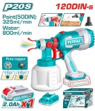 TOTAL - PISTOL DE VOPSIT - 800ML - LI-ION - 20V (INCLUDE ACUMULATOR SI INCARCATOR) PowerTool TopQuality