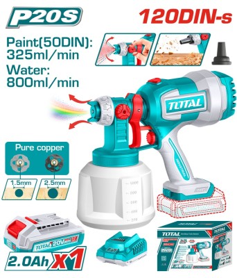 TOTAL - PISTOL DE VOPSIT - 800ML - LI-ION - 20V (INCLUDE ACUMULATOR SI INCARCATOR) PowerTool TopQuality foto