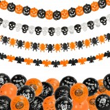 Set 24 decoratiuni Halloween KATELUO, hartie/latex, multicolor