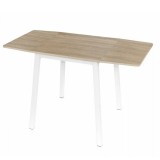 Cumpara ieftin Masa pliabila mdf metal stejar sonoma alb 120x60x75 cm