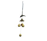 Clopot de vant cu DELFIN si 4 clopotei (fi 2.5), cod CV13, dimensiuni: aprox.