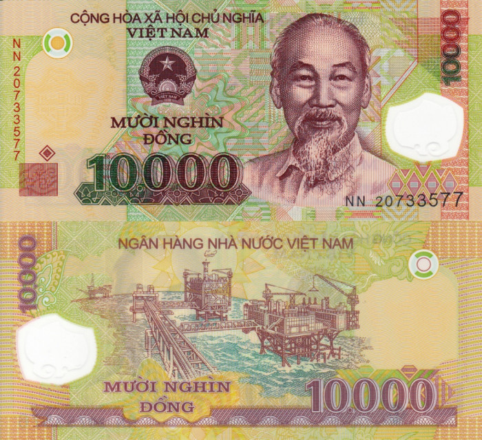 VIETNAM 10.000 dong ND polymer UNC!!!