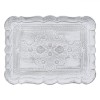 Platou Decorativ Lemn, Model Brushed, Culoare Alb, Dimensiuni 30x23cm, Oem