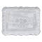 Platou Decorativ Lemn, Model Brushed, Culoare Alb, Dimensiuni 30x23cm