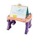 Set educativ 2 &icirc;n 1 pentru copii eMazing: masă de lucru și tablă pentru desen