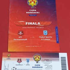 Program+bilet meci fotbal HERMANNSTADT-UNIVERSITATEA CRAIOVA(Finala Cupa 2018)