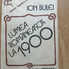 Ion Bulei - Lumea romaneasca la 1900 - Editura: Eminescu : 1984