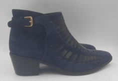 Botine lux MYSUELLY Paris noi piele naturala integral calitate premium handmade superbe 40