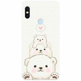 Husa silicon pentru Xiaomi Mi A2, Bear Family