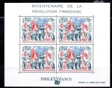 TAAF 1989, Aniversari, Revolutia Franceza, bloc neuzat, MNH