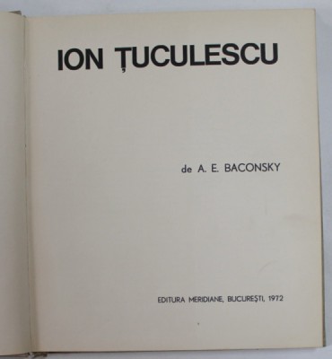 ION TUCULESCU de A.E.BACONSKY , 1972 foto