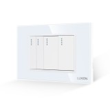 Cumpara ieftin Intrerupator Mecanic 4 Posturi LUXION cu Rama din Sticla, Standard Italian, 3M SmartElectro IntelligentHouse