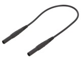 Cablu de măsurare ST&Auml;UBLI 19A 0,25m Mufă Banana 4mm CAT III 1000V PVC Nichelat Negru