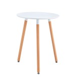 Masa dining MDF alb lemn fag Elcan 60x74 cm