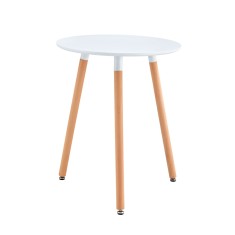 Masa dining MDF alb lemn fag Elcan 60x74 cm