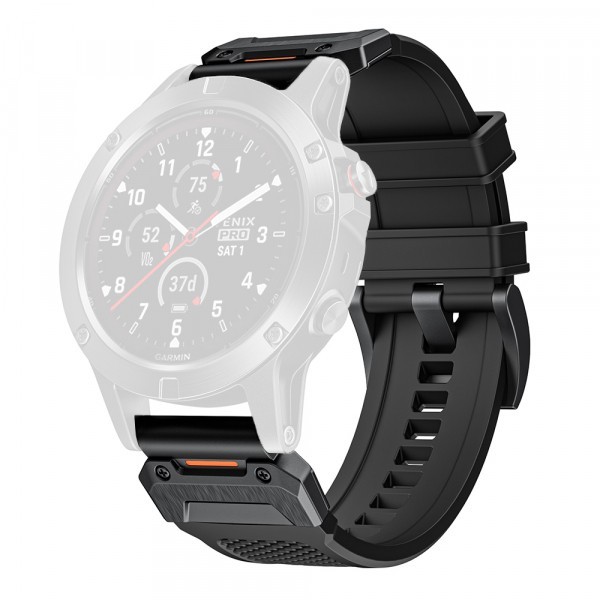 Curea Techsuit W068 pentru Garmin Watch Fenix / Forerunner Series, 22mm, Neagra