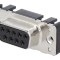 Conector D-Sub 9 pini mamă drept THT
