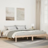 vidaXL Cadru pat foarte lung fără saltea, 200x220 cm, lemn masiv pin