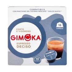 Capsule cafea Gimoka Espresso Deciso compatibile Dolce Gusto 112 g