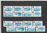 ROMANIA 1961 LP 538 LP 538 a SPORTURI NAUTICE DANTELATE SI NEDANTELATE SERII MNH NESTAMPILATE