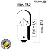 Bec semnalizare portocaliu 12V 10W BAU15S T16 (Flosser)