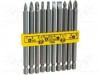Set 10 Capete Surubelnita 1/4&quot; (E 6.3) x 100mm: Torx, Philips, Pozidriv, Plat - Otel