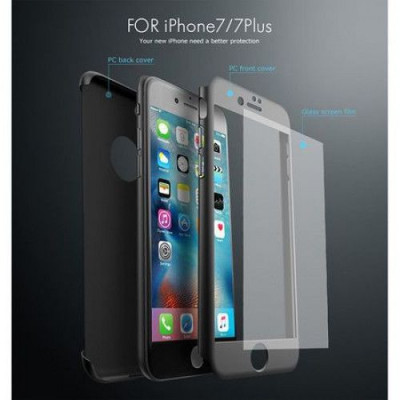 Husa de protectie pentru Apple iPhone 7 iPaky Pro Original Case acoperire completa 360 grade cu folie de protectie gratis foto