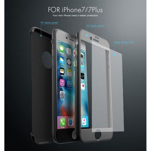 Husa de protectie pentru Apple iPhone 7 iPaky Pro Original Case acoperire completa 360 grade cu folie de protectie gratis