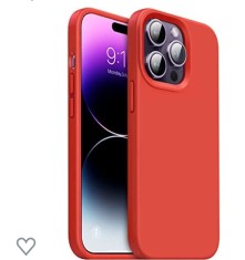 Huse silicon antisoc cu microfibra pentru Iphone 14 Pro Max Rosu