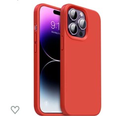 Huse silicon antisoc cu microfibra pentru Iphone 14 Pro Max Rosu