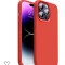 Huse silicon antisoc cu microfibra pentru Iphone 14 Pro Max Rosu