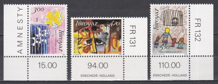 Feroe 1986 - A 25-a aniversare a Amnesty International, MNH