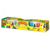 Set modelaj Plastilina extrem de sarata ,4 culori x 90 gr, SES Creative