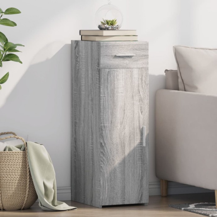 Gossi dulap, gri sonoma, 30x42,5x93 cm, lemn prelucrat
