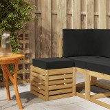 vidaXL Bancă de exterior Alb 43 x 43 x 45 cm Lemn Solid de Acacia 901684