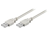 Cablu USB 2.0 A-A 3m Gri 480Mbps